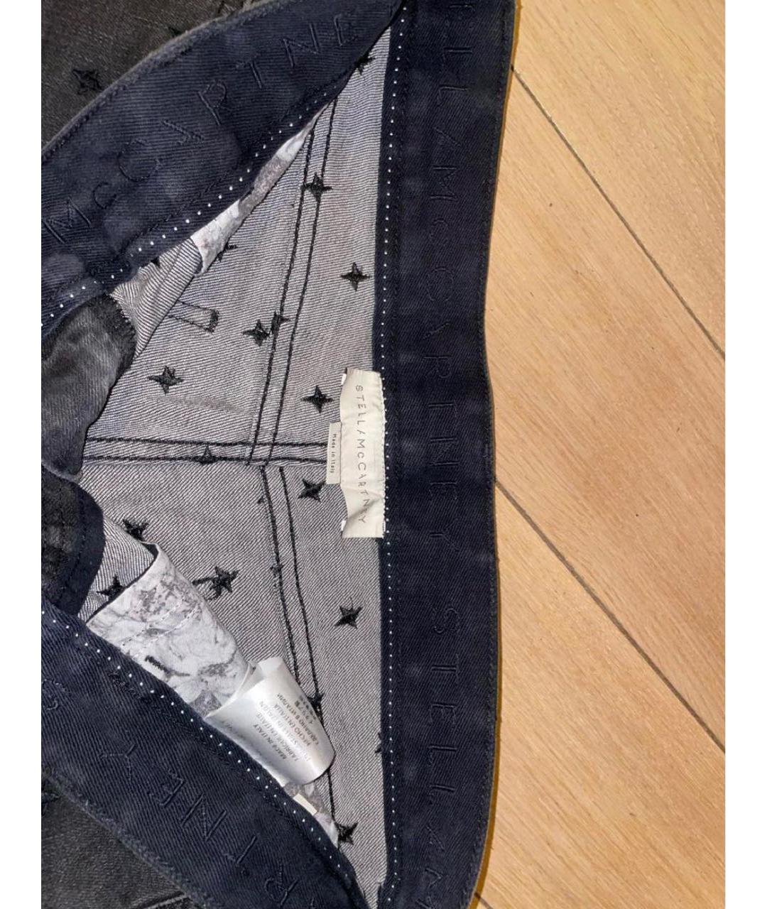 STELLA MCCARTNEY Антрацитовые хлопковые прямые джинсы, фото 2