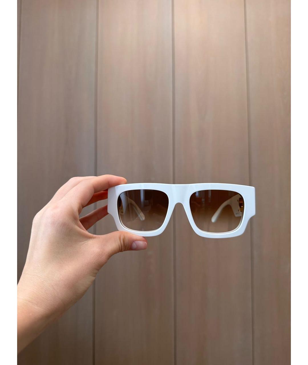 LOUIS VUITTON Белые пластиковые солнцезащитные очки, фото 6