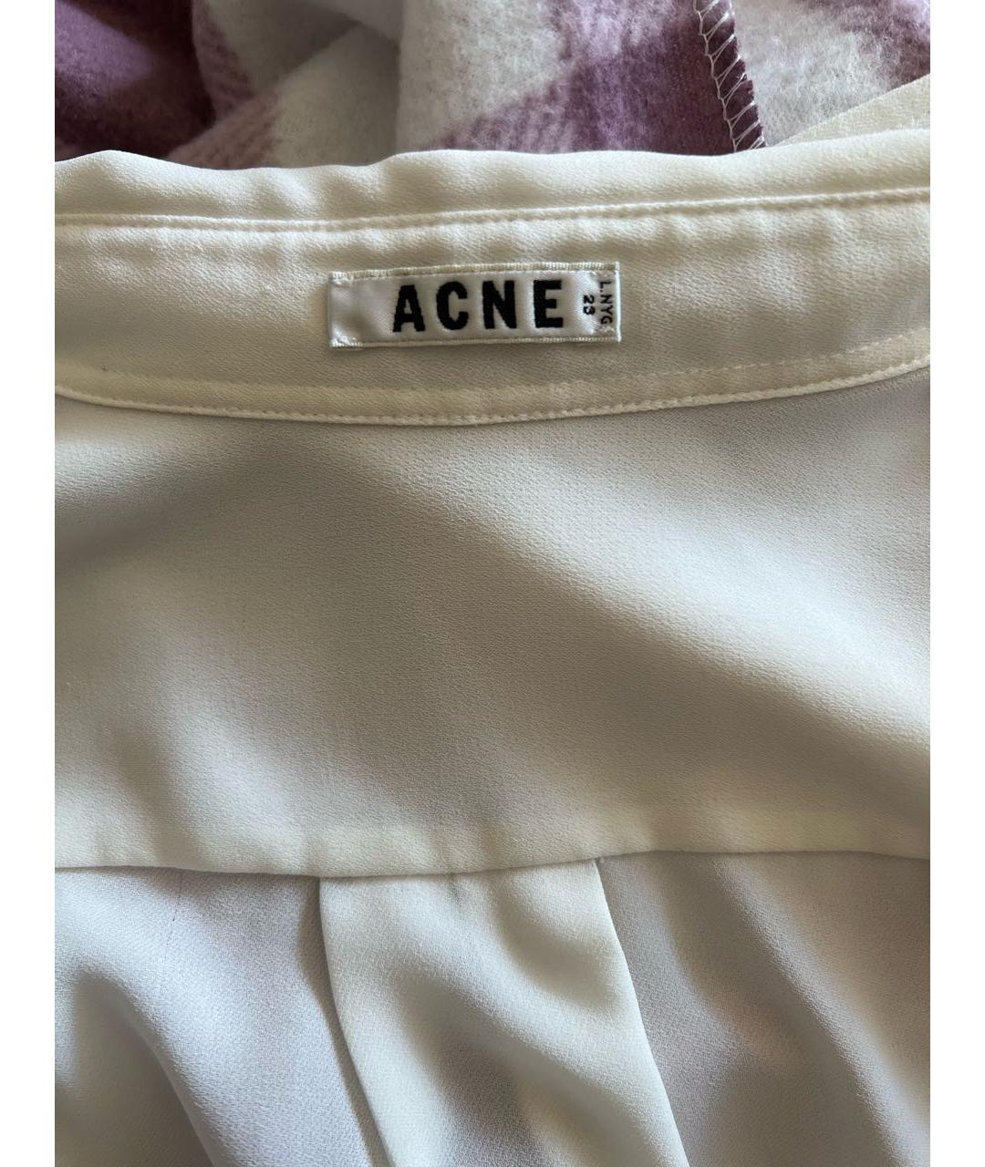 ACNE STUDIOS Белая креповая блузы, фото 4