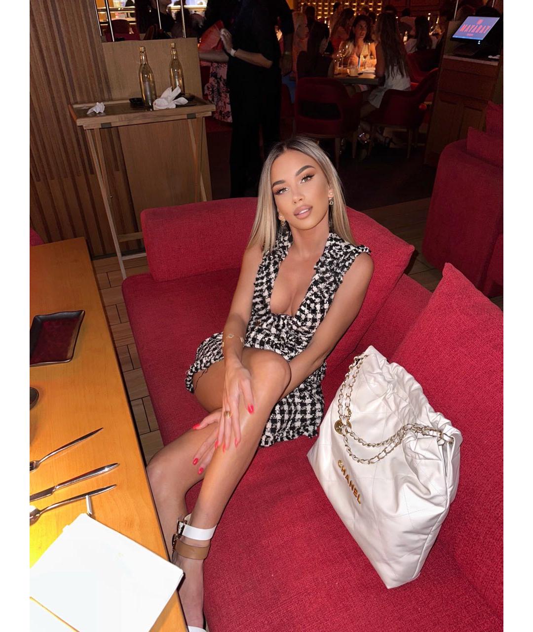 CHANEL Белая кожаная сумка тоут, фото 8