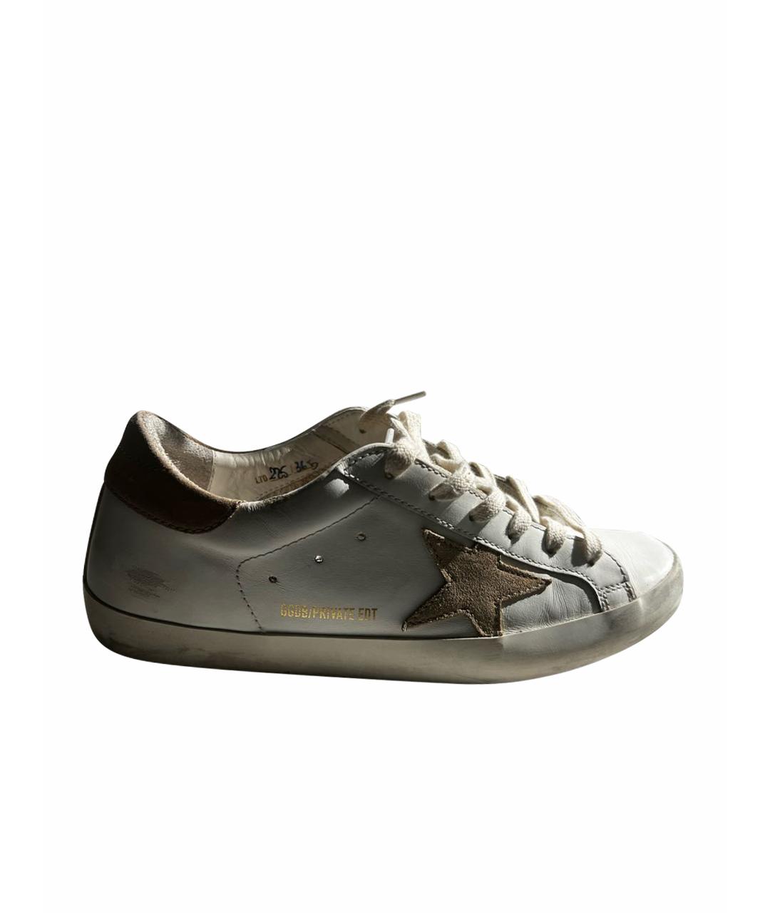 GOLDEN GOOSE DELUXE BRAND Белые кожаные кроссовки, фото 1