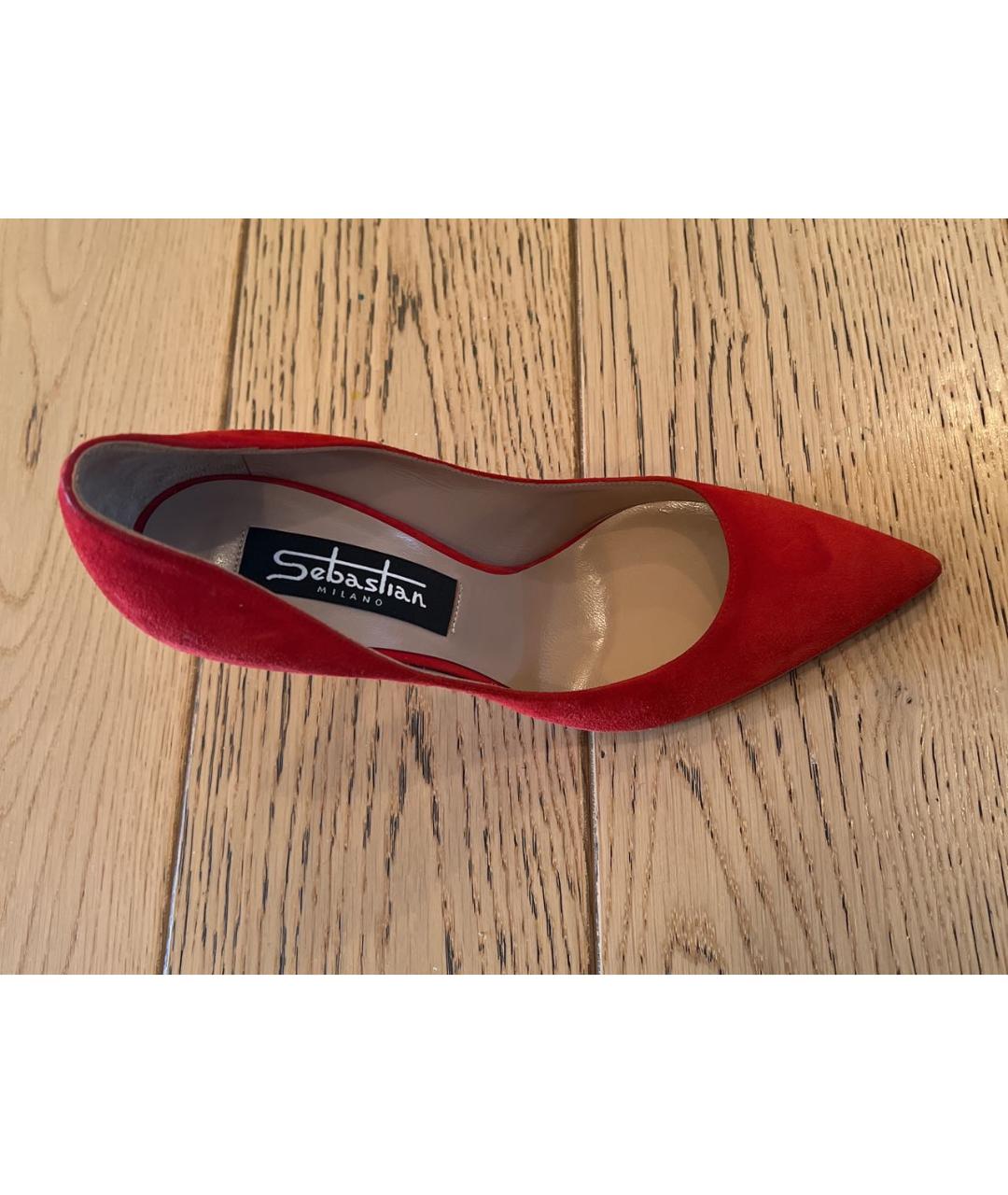 SEBASTIAN Красные замшевые туфли, фото 2