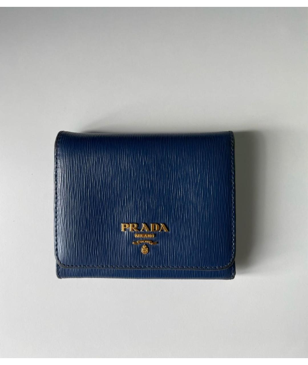 PRADA Синий кожаный кошелек, фото 8