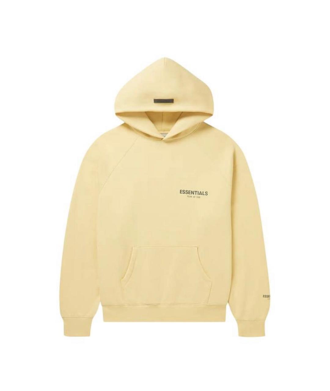 Fear of god essentials hoodie cream sale