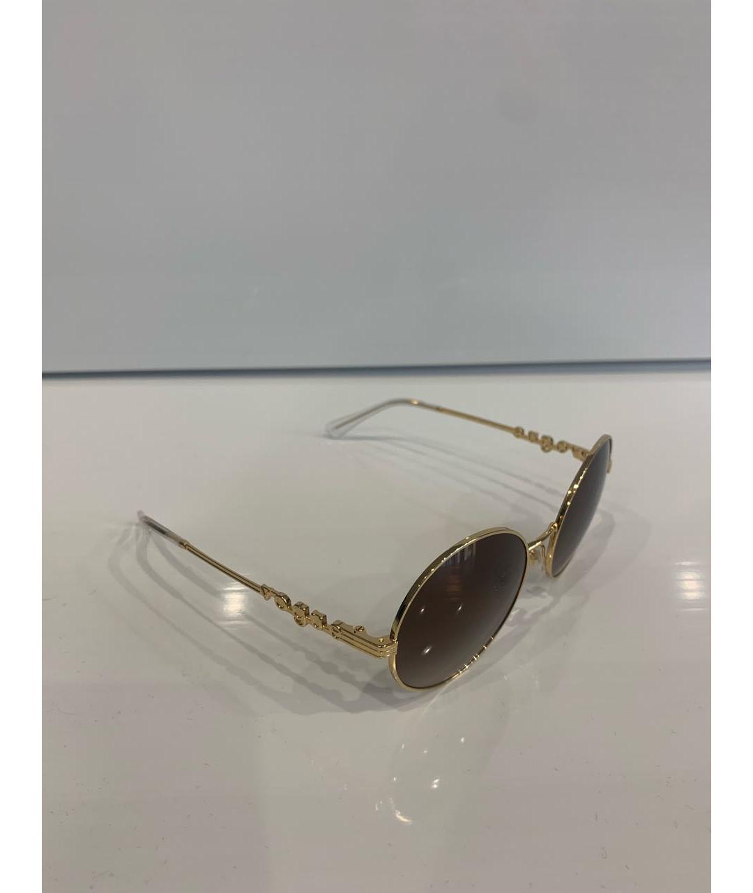 VOGUE EYEWEAR Золотые металлические солнцезащитные очки, фото 2