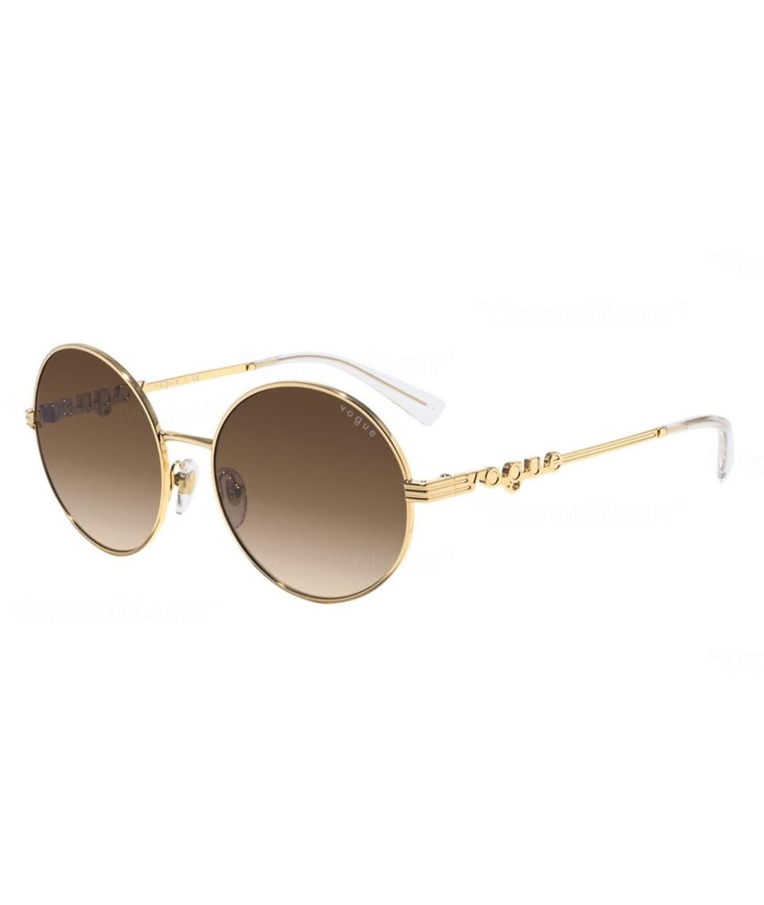VOGUE EYEWEAR Золотые металлические солнцезащитные очки, фото 8