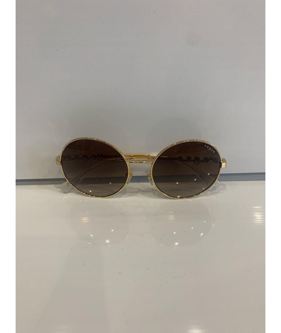 VOGUE EYEWEAR Золотые металлические солнцезащитные очки, фото 3