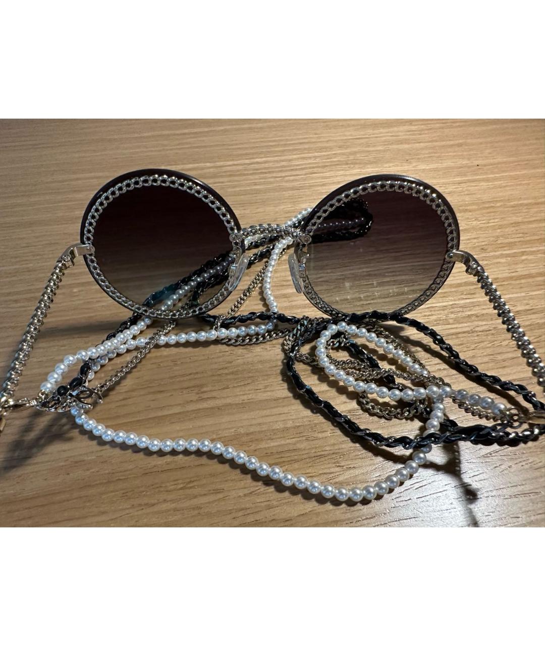 CHANEL Мульти металлические солнцезащитные очки, фото 5