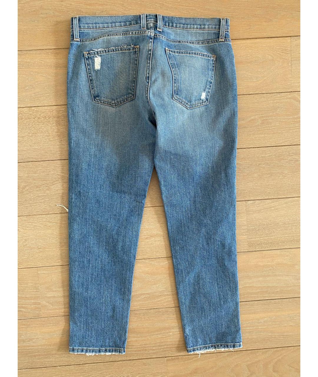 CURRENT/ELLIOTT Голубые хлопковые прямые джинсы, фото 2