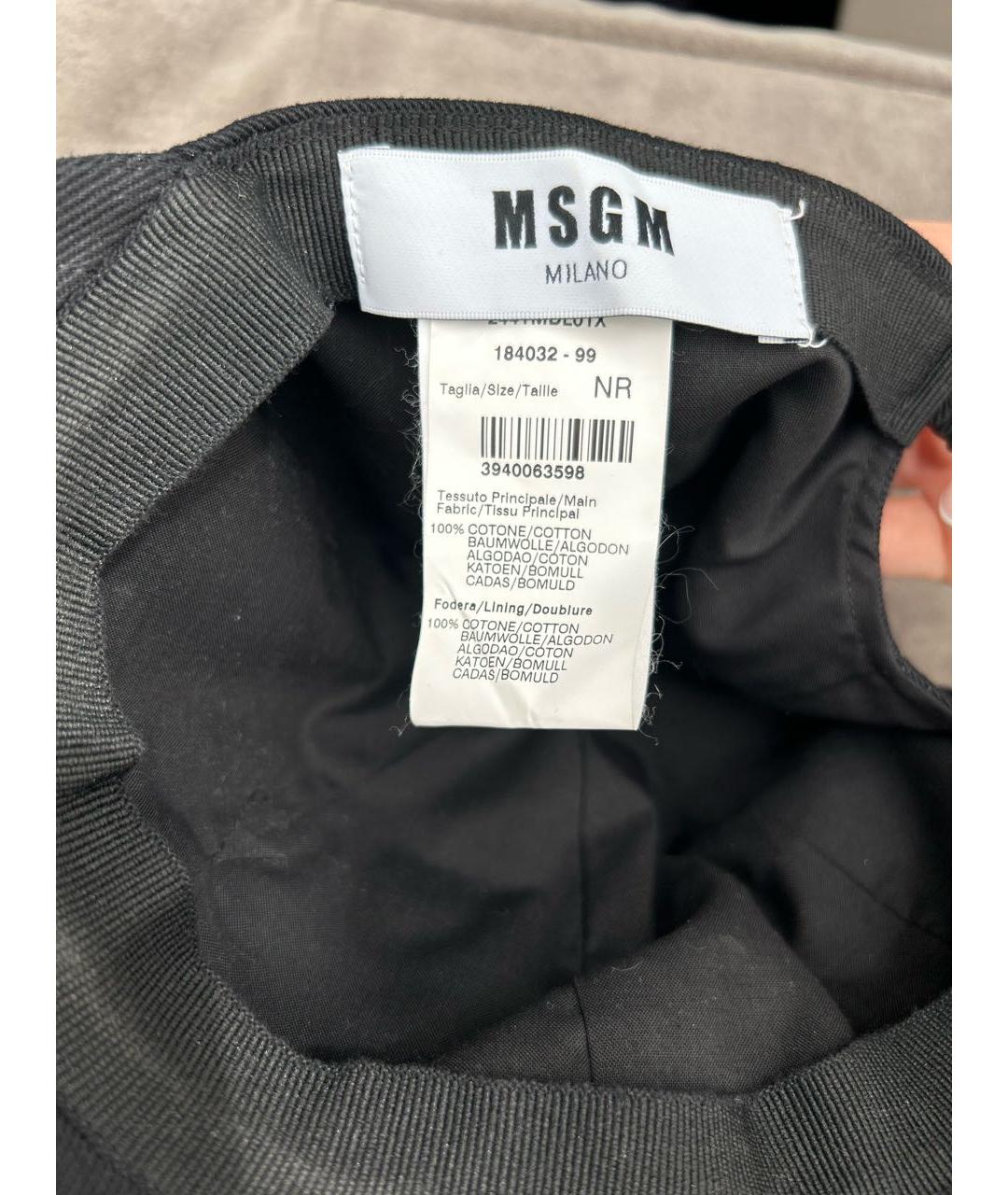 MSGM Черная хлопковая кепка, фото 5