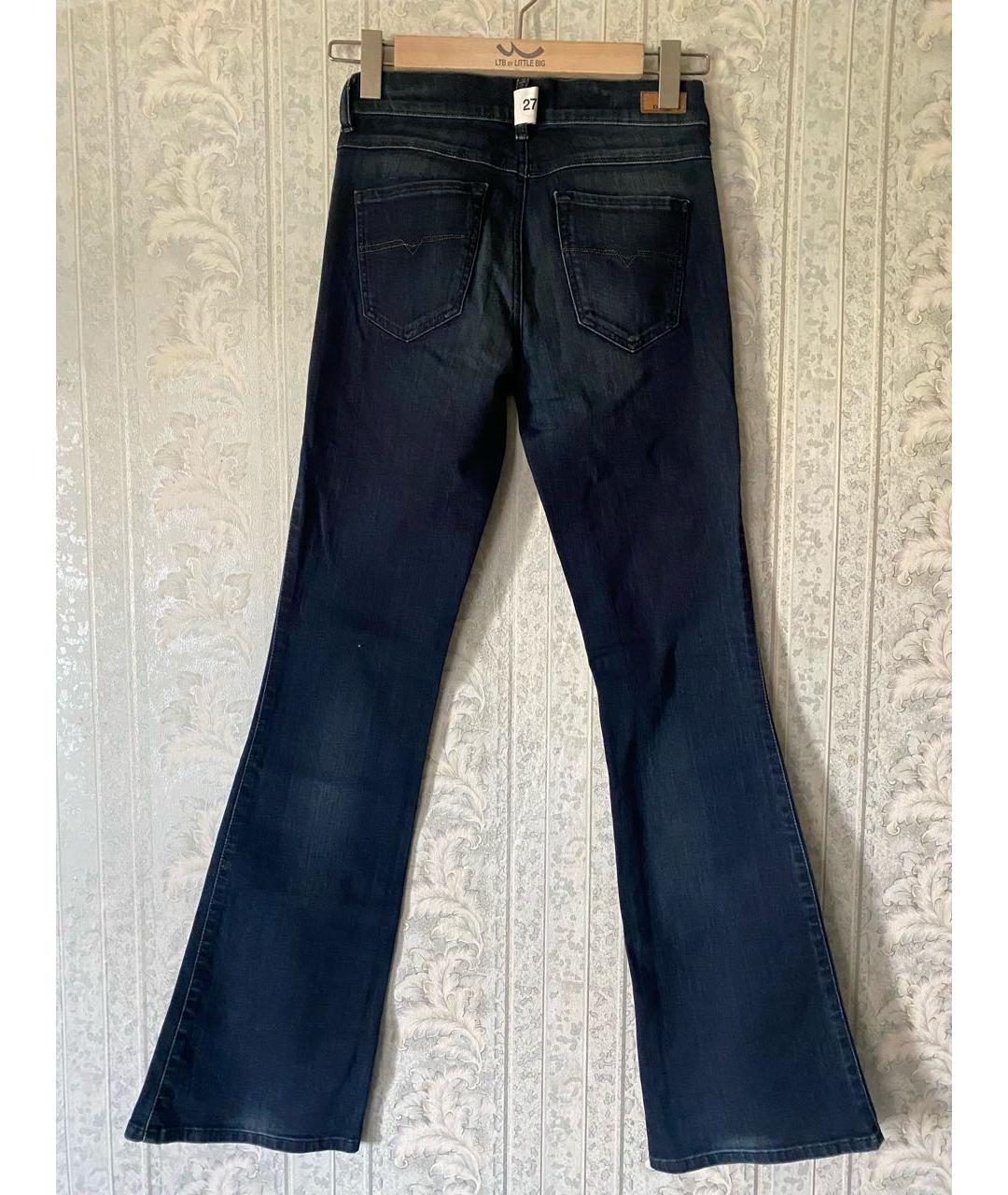DIESEL Темно-синие хлопковые джинсы клеш, фото 2