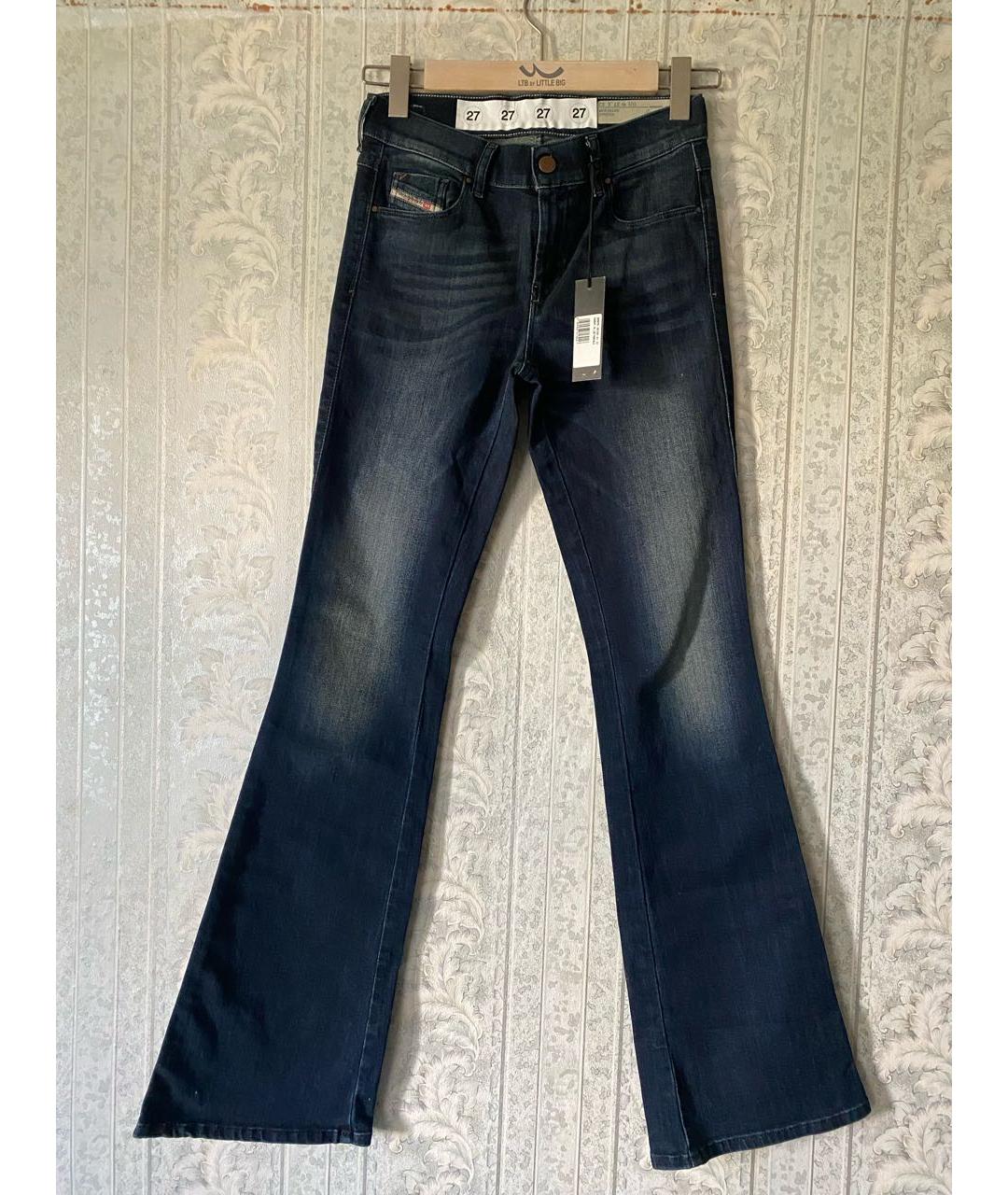 DIESEL Темно-синие хлопковые джинсы клеш, фото 6