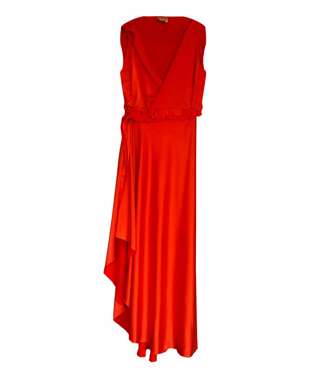 LANVIN Оранжевое шелковое вечернее платье, фото 1