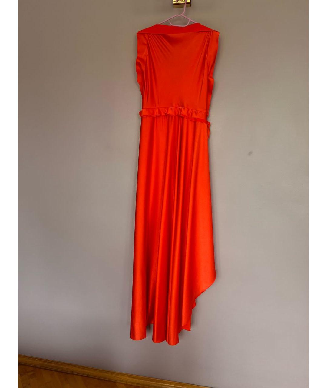LANVIN Оранжевое шелковое вечернее платье, фото 2