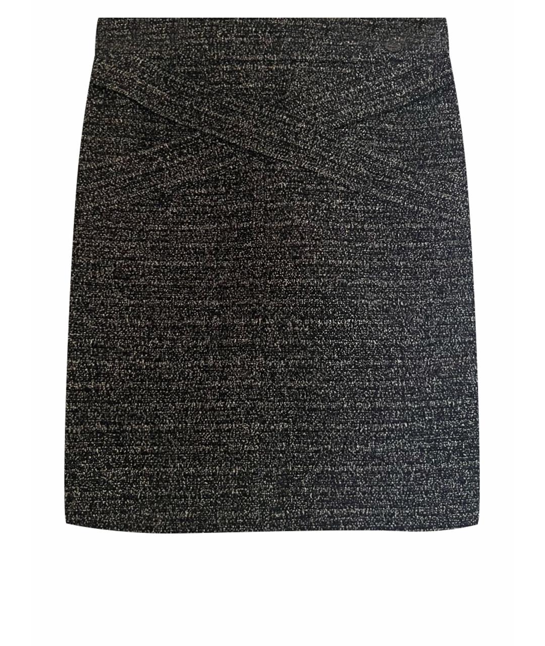 CHANEL PRE-OWNED Серая шерстяная юбка мини, фото 1