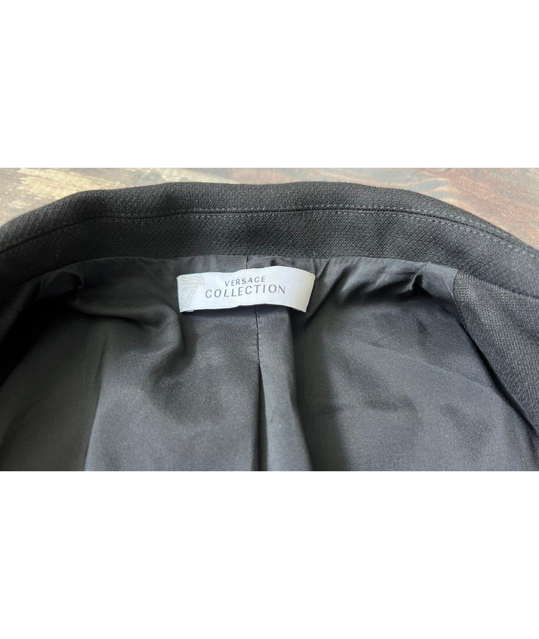 VERSACE COLLECTION Черный полиэстеровый жакет/пиджак, фото 4