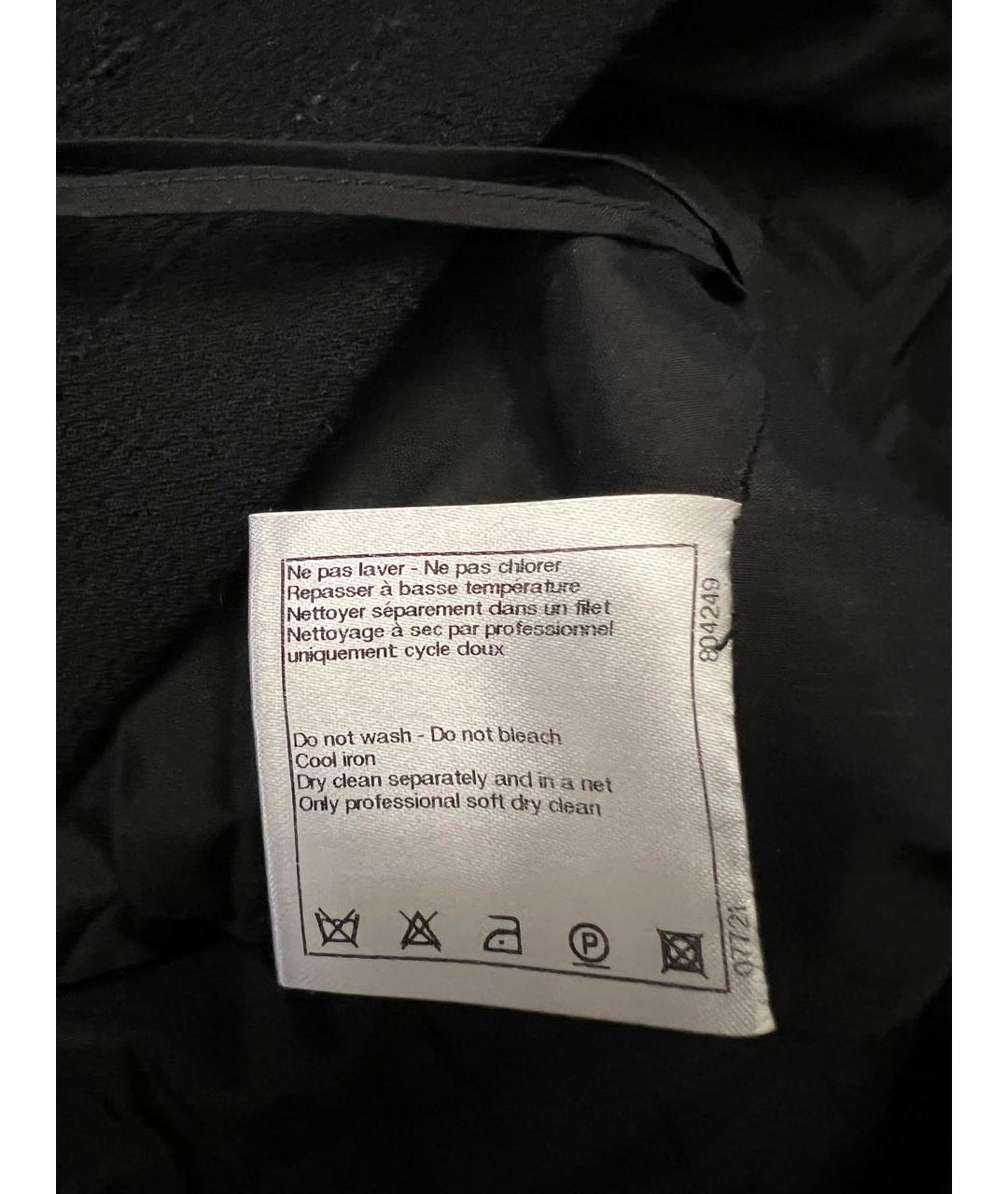 CHANEL PRE-OWNED Черная шерстяная юбка мини, фото 4