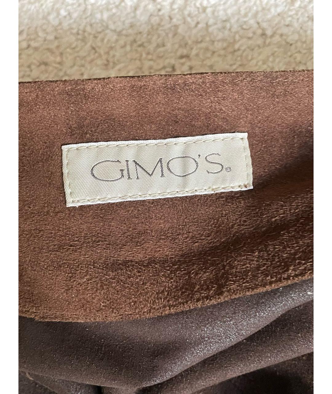 GIMOs Коричневый кожаный жакет/пиджак, фото 4