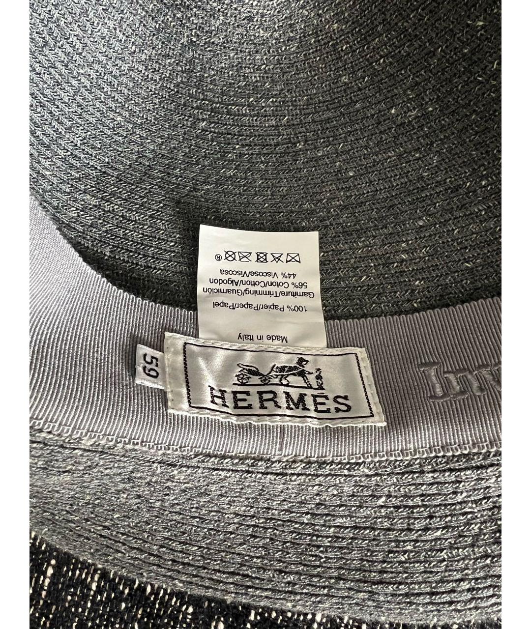 HERMES Антрацитовая шляпа, фото 4