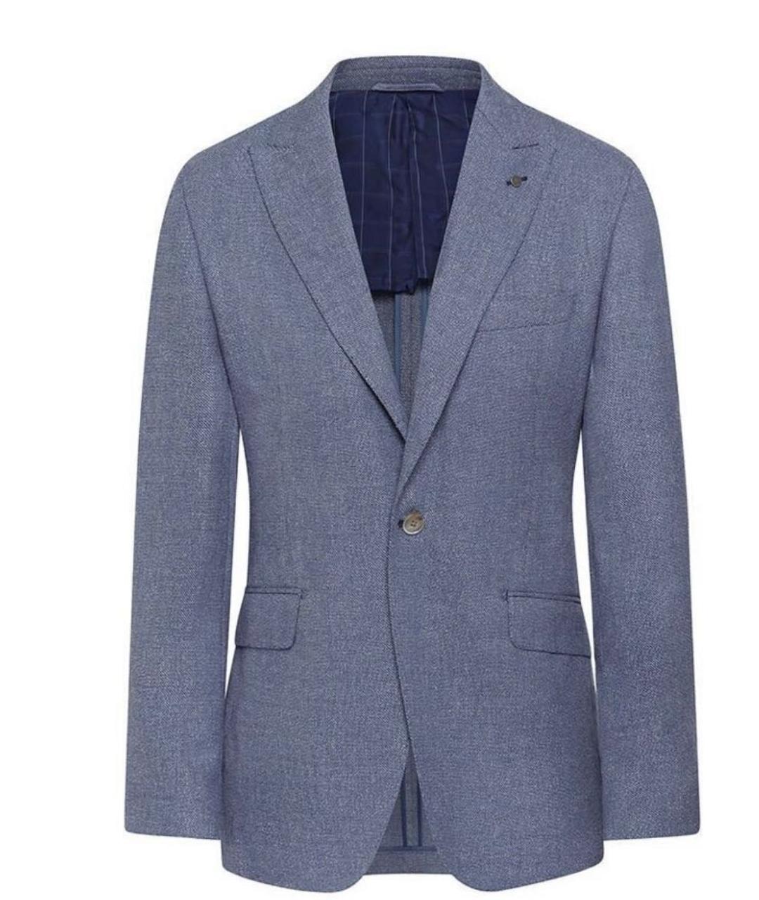 HACKETT Синий шерстяной пиджак, фото 1