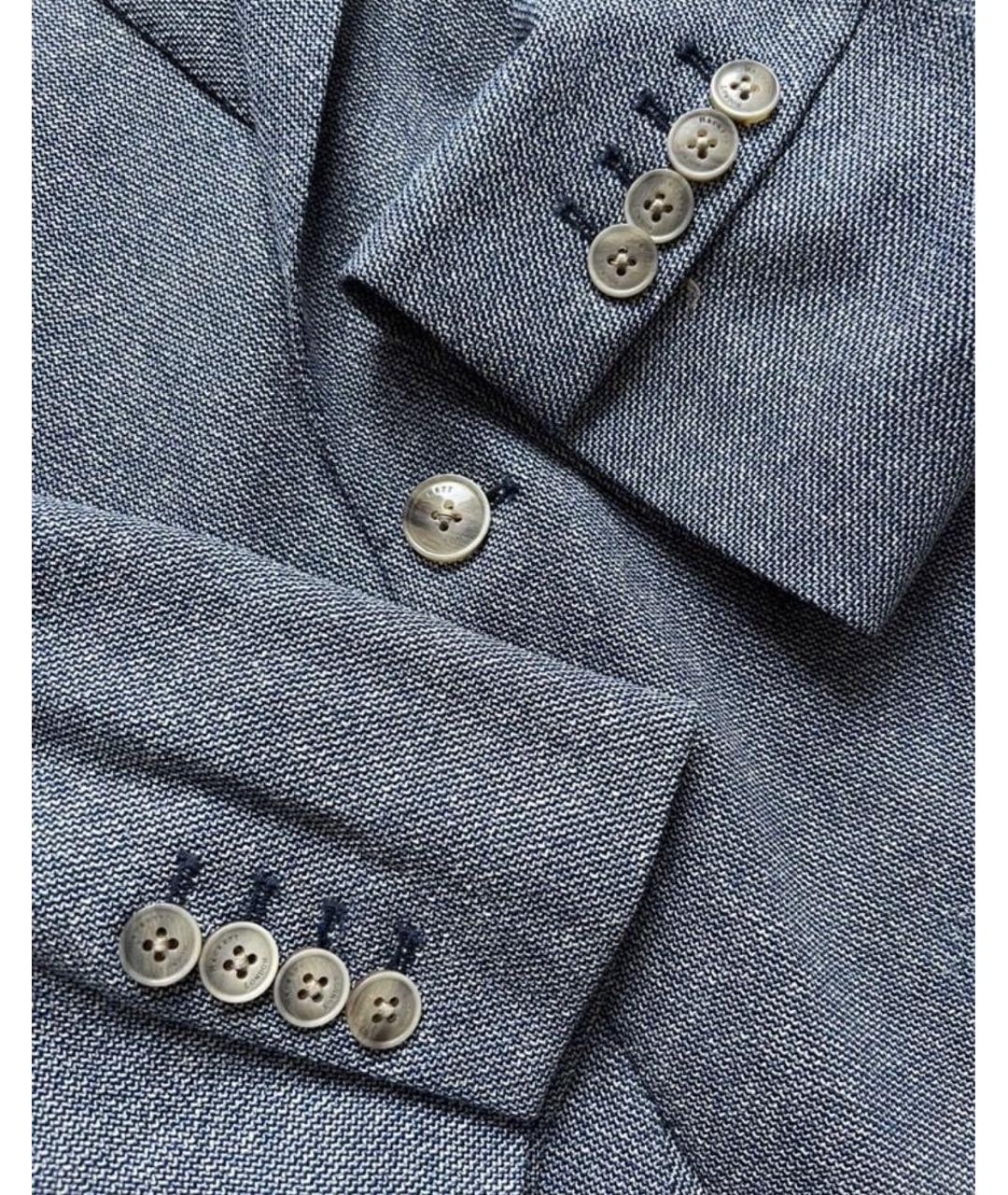 HACKETT Синий шерстяной пиджак, фото 6