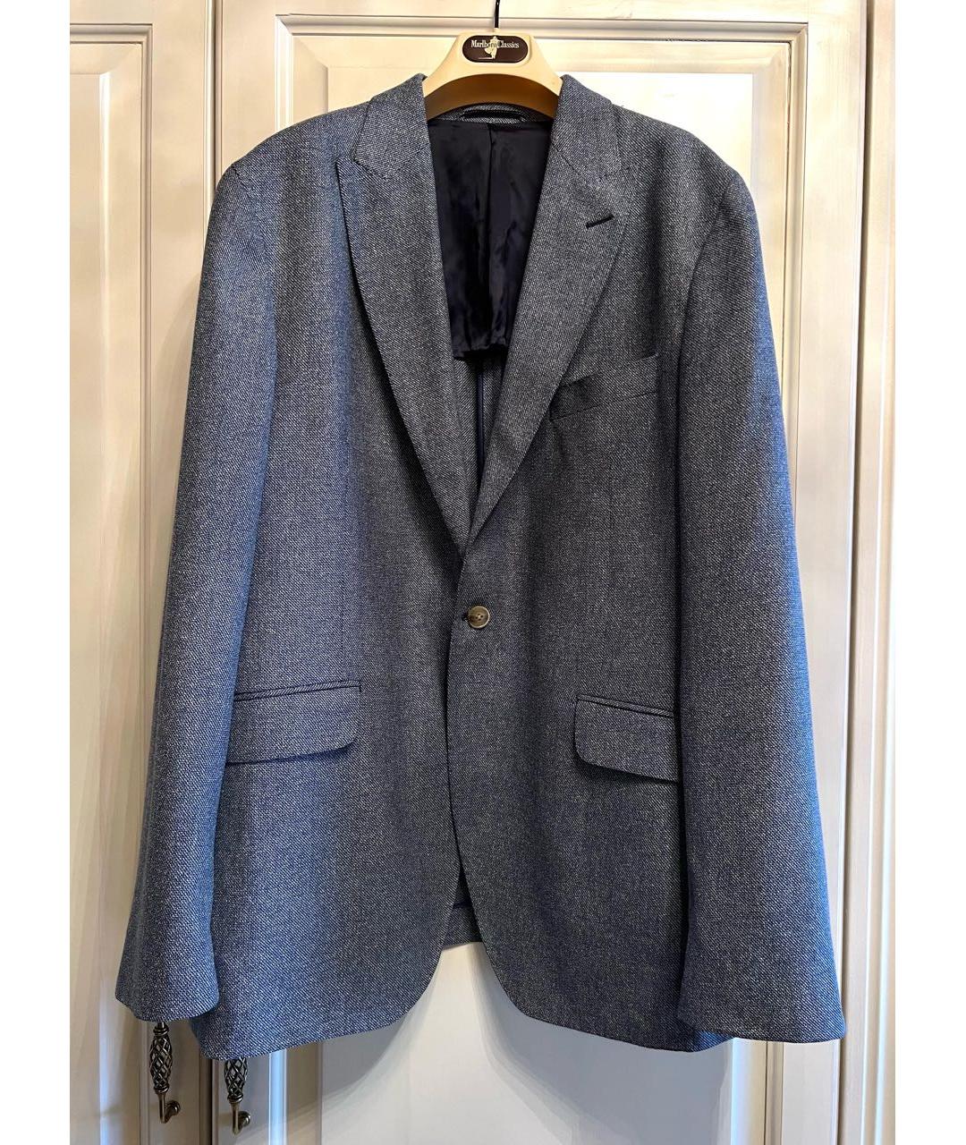 HACKETT Синий шерстяной пиджак, фото 3