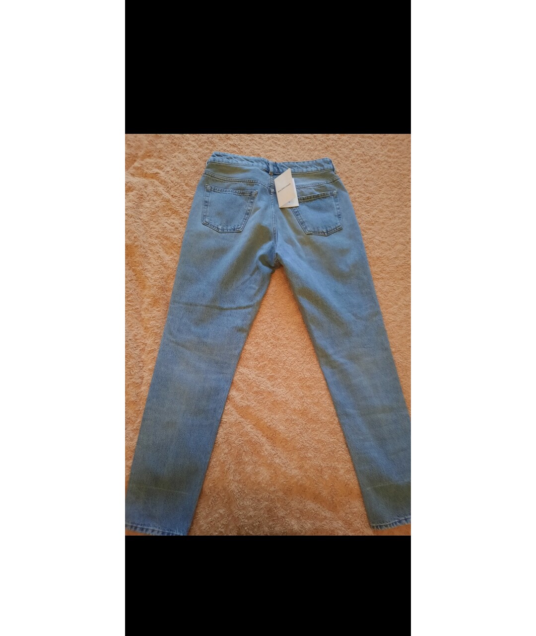 BALENCIAGA Голубые хлопковые джинсы слим, фото 4