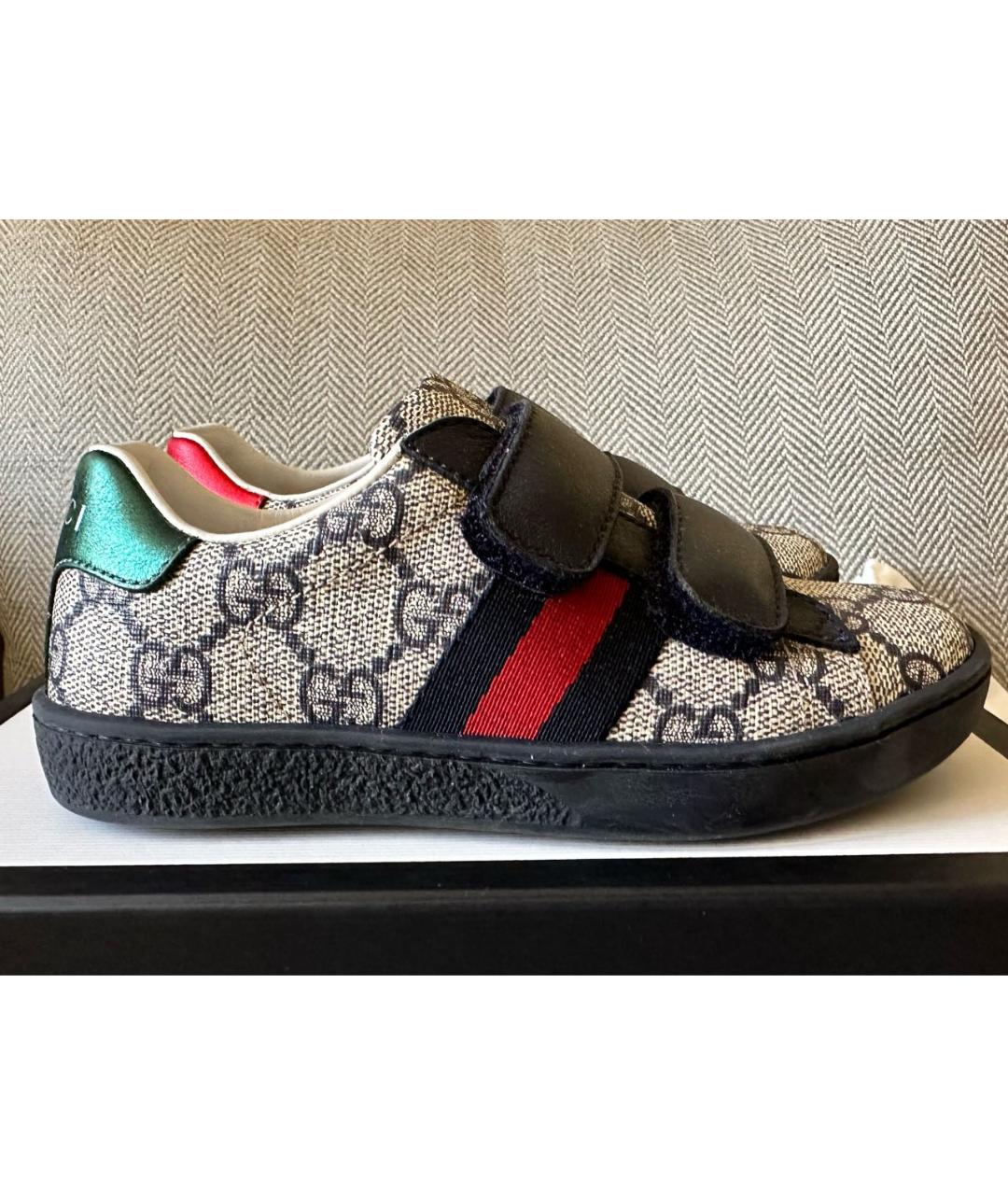 GUCCI KIDS Серые кожаные кеды, фото 8