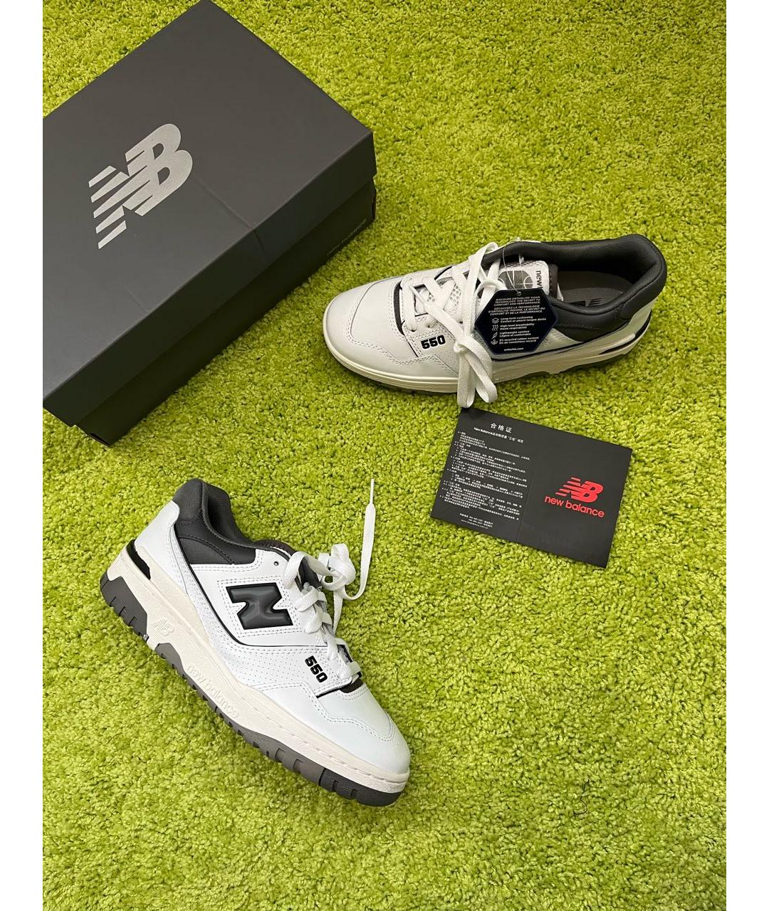 NEW BALANCE Белые кожаные кеды, фото 5