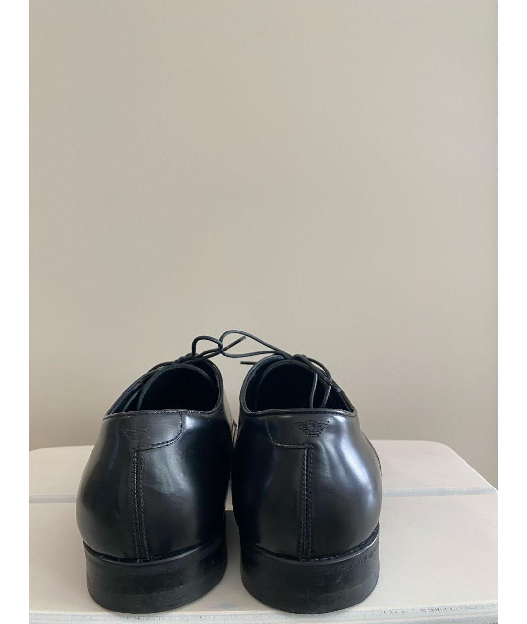 EMPORIO ARMANI Черные кожаные туфли, фото 4