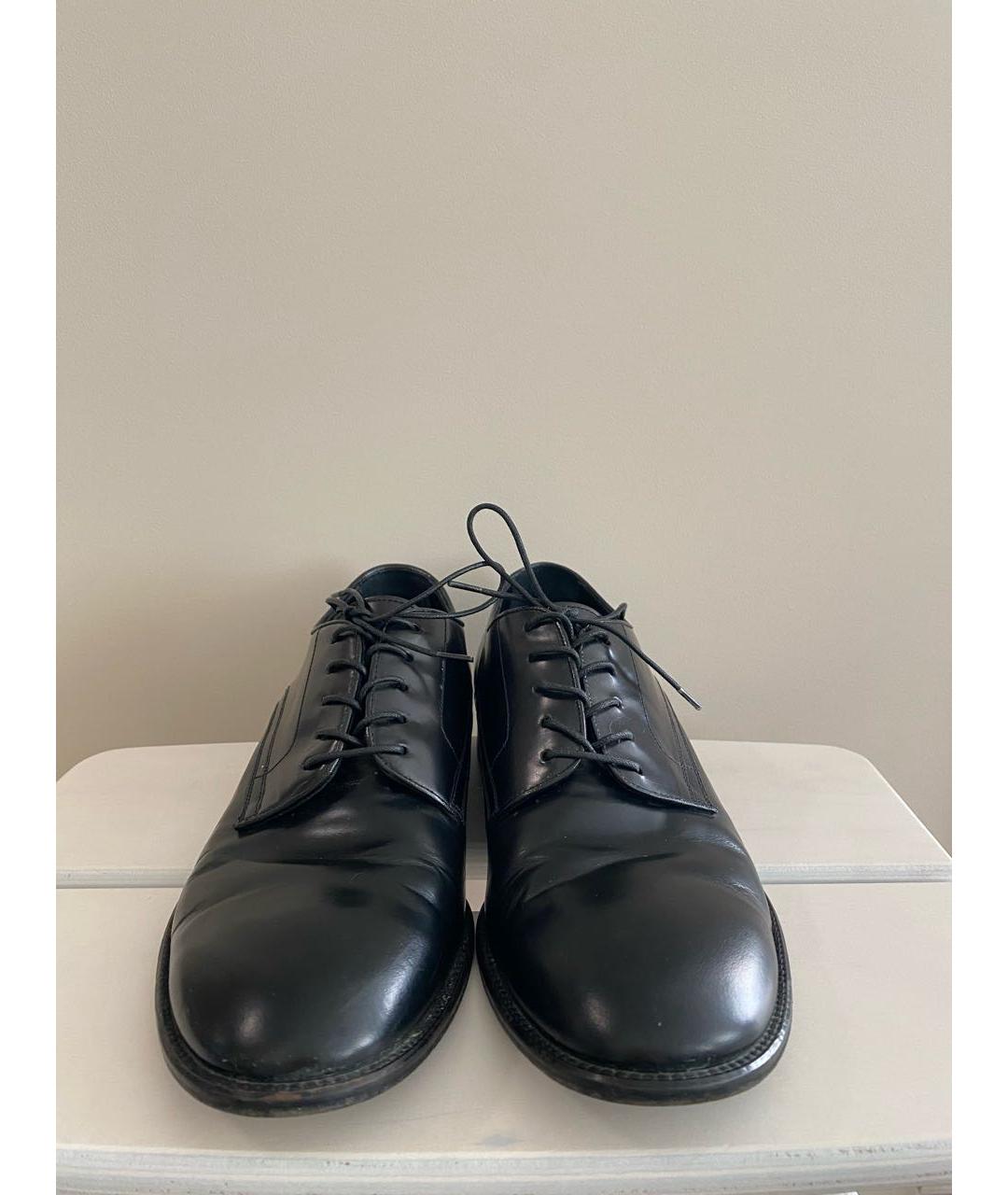 EMPORIO ARMANI Черные кожаные туфли, фото 2
