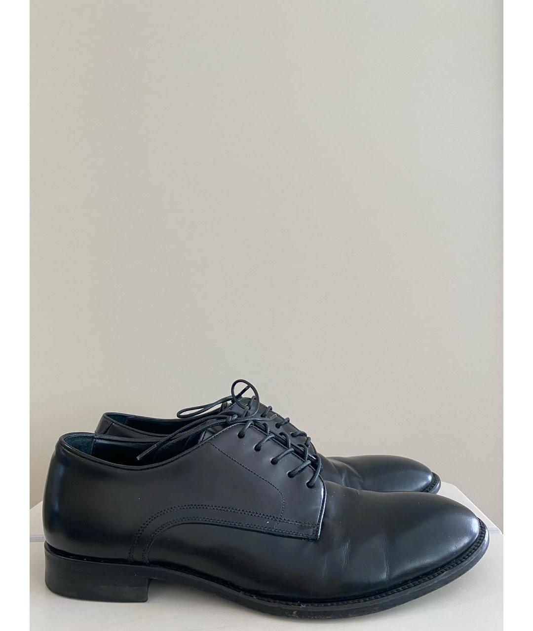 EMPORIO ARMANI Черные кожаные туфли, фото 8
