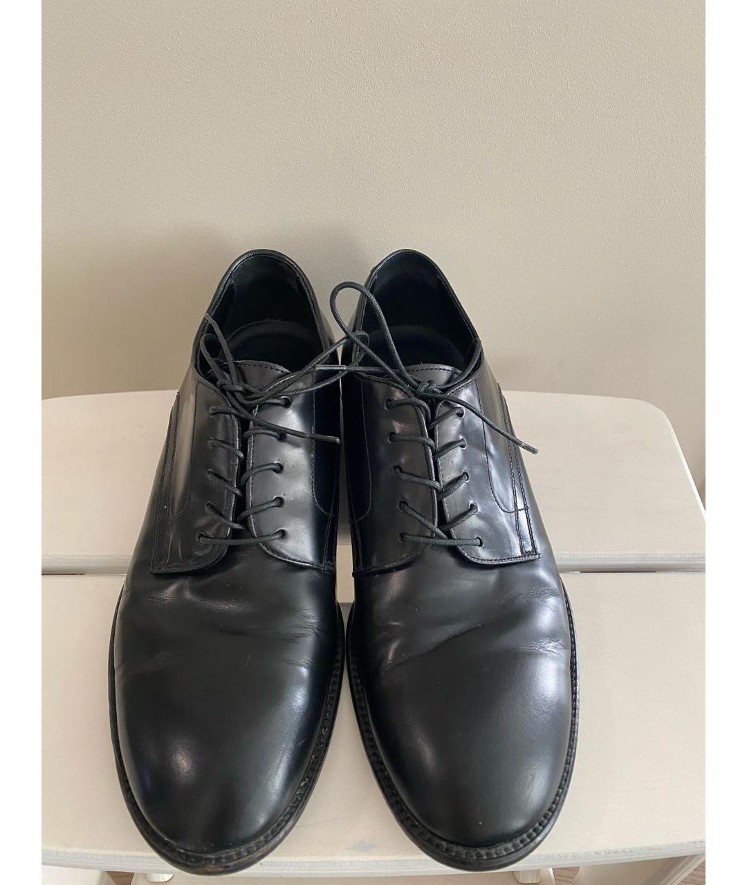 EMPORIO ARMANI Черные кожаные туфли, фото 7