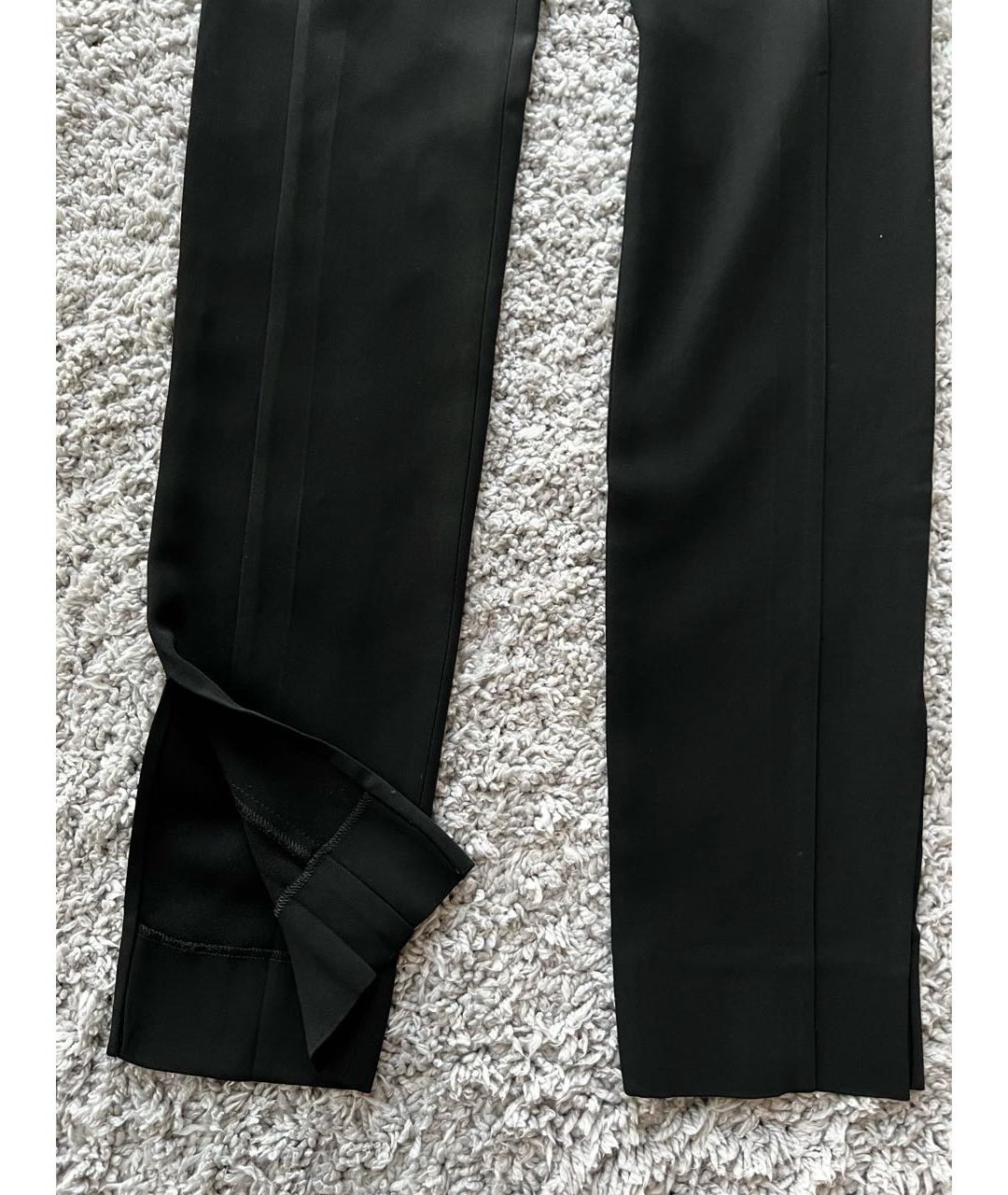 GUCCI Черные вискозные прямые брюки, фото 4
