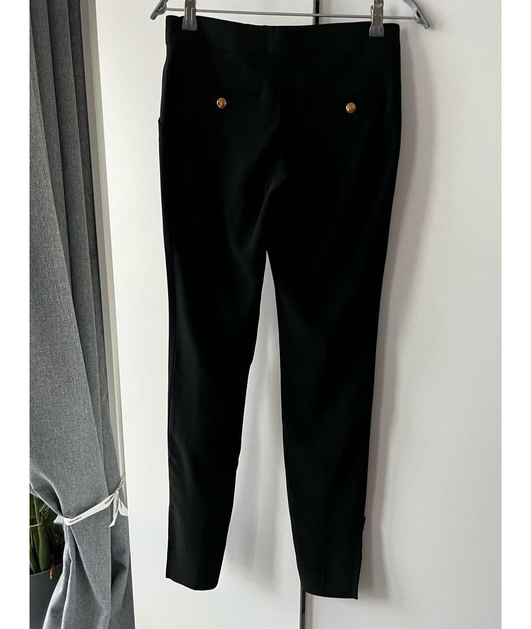 GUCCI Черные вискозные прямые брюки, фото 2