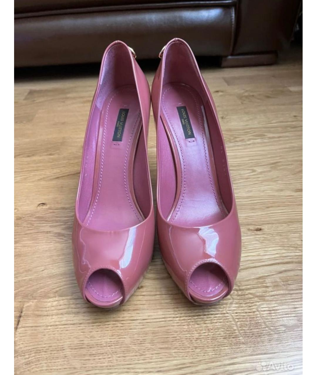 LOUIS VUITTON PRE-OWNED Розовые туфли из лакированной кожи, фото 3