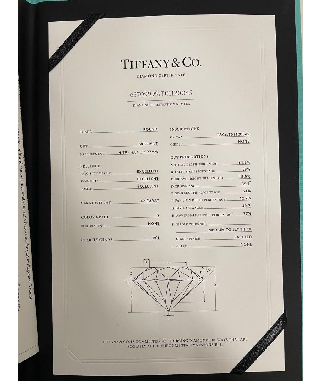 TIFFANY&CO Белое кольцо из белого золота, фото 5
