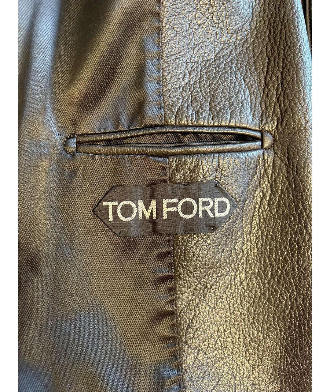 TOM FORD Черная кожаная куртка, фото 7