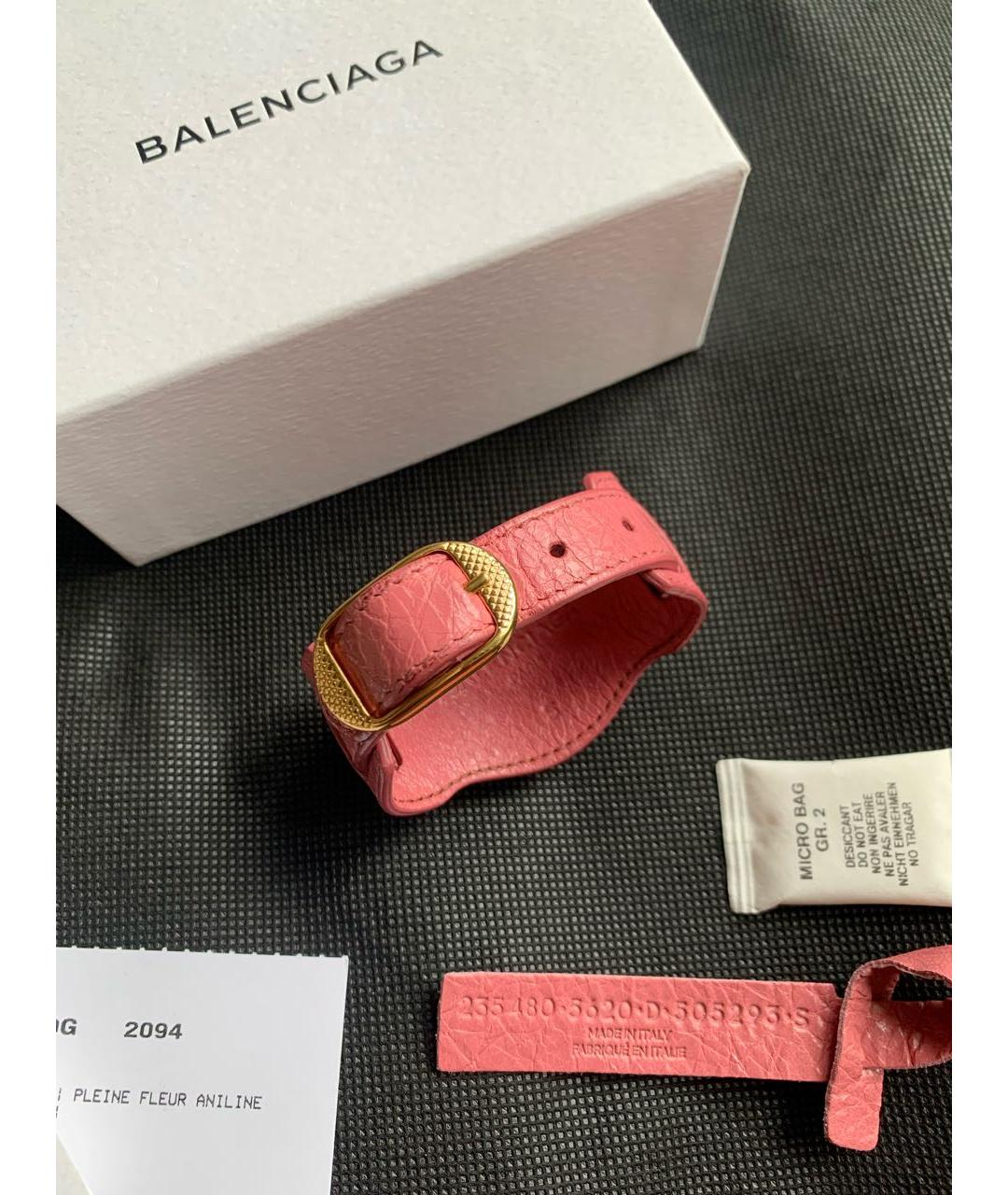 BALENCIAGA Розовый латунный браслет, фото 6
