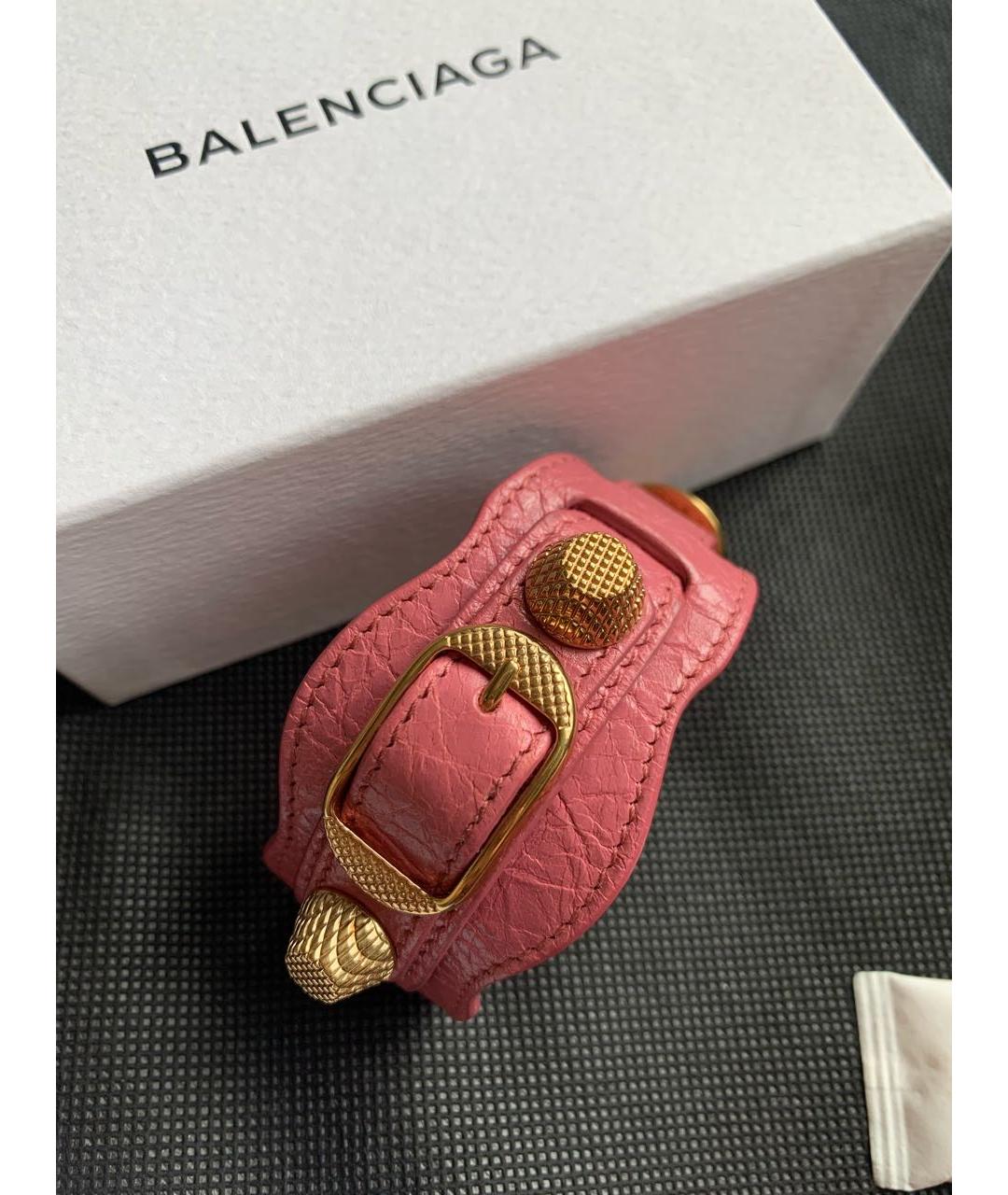 BALENCIAGA Розовый латунный браслет, фото 5