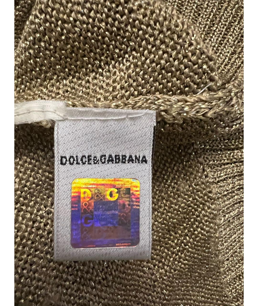 DOLCE&GABBANA Золотой шерстяной джемпер / свитер, фото 6