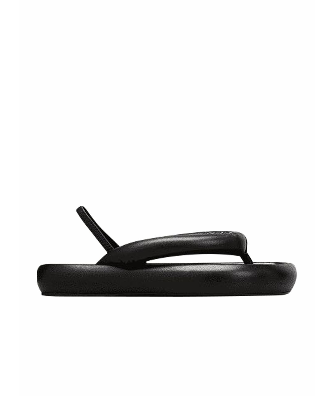 ISABEL MARANT Черные кожаные сандалии, фото 1
