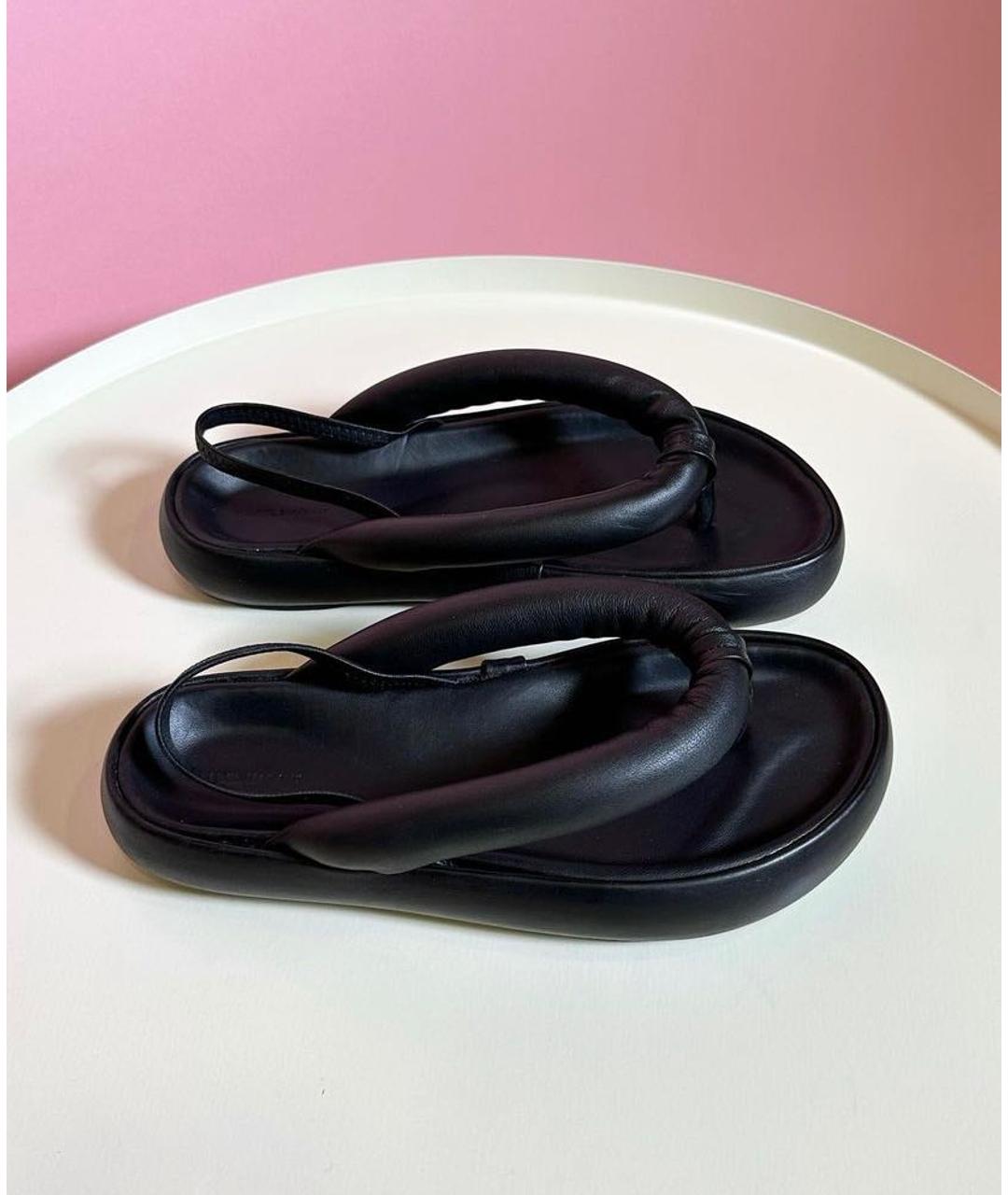ISABEL MARANT Черные кожаные сандалии, фото 2