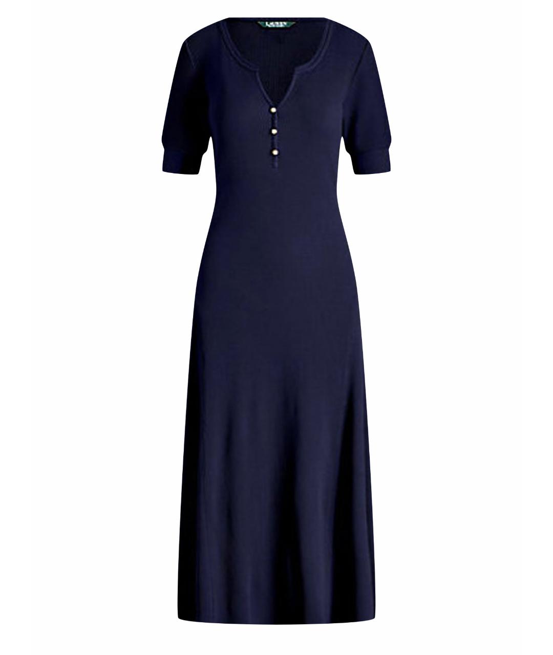 RALPH LAUREN Темно-синее хлопковое повседневное платье, фото 1