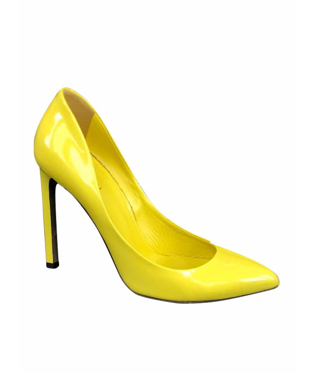 GUCCI Желтые кожаные туфли, фото 1