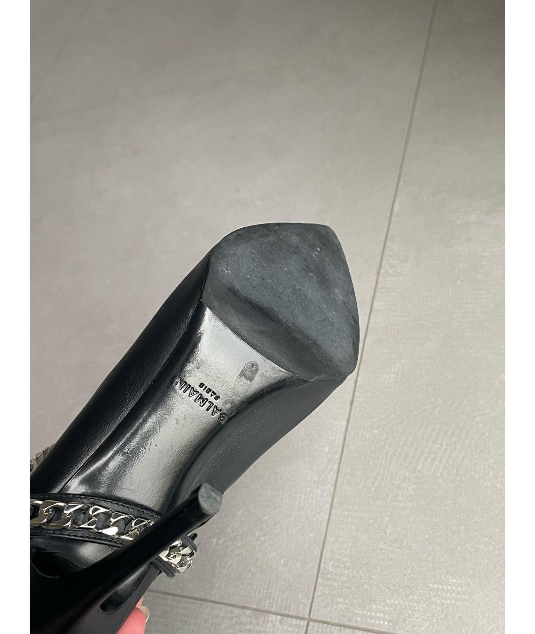BALMAIN Черные кожаные ботильоны, фото 5