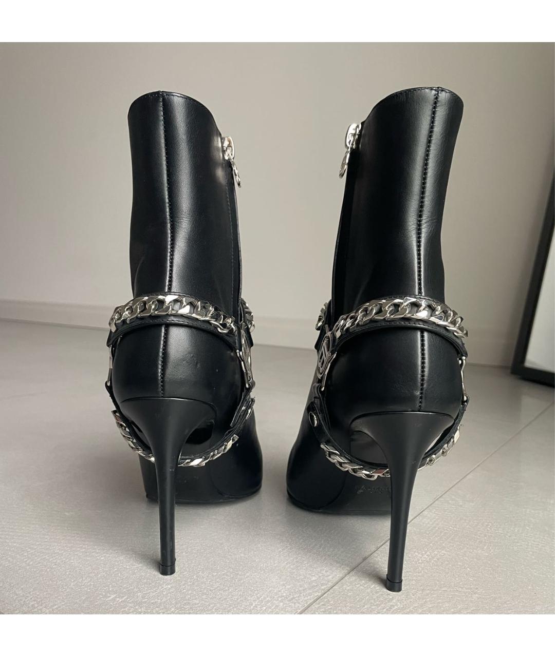 BALMAIN Черные кожаные ботильоны, фото 4