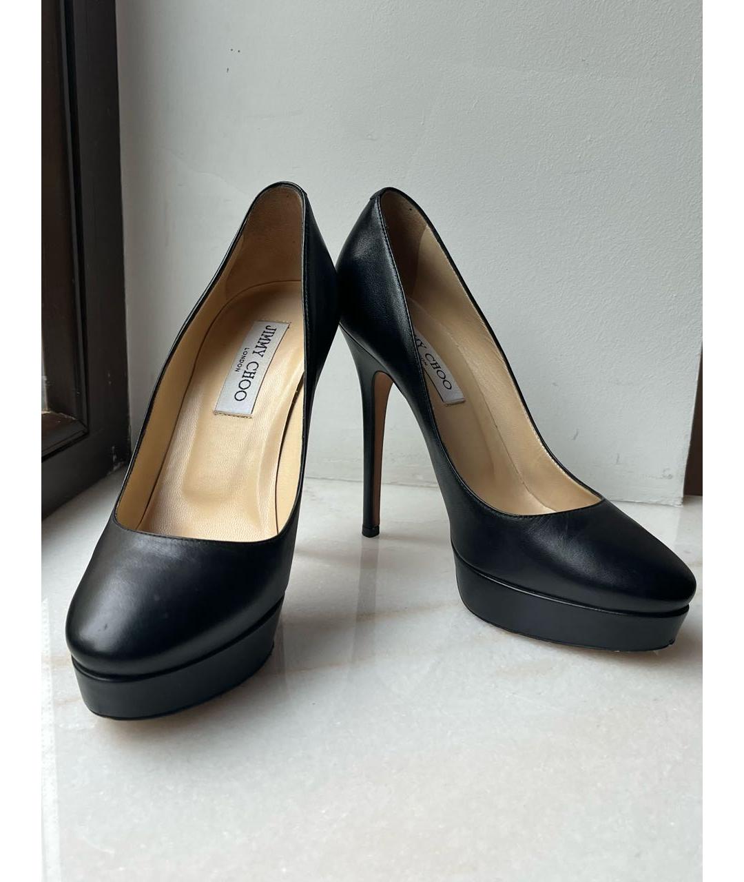 JIMMY CHOO Черные кожаные туфли, фото 6