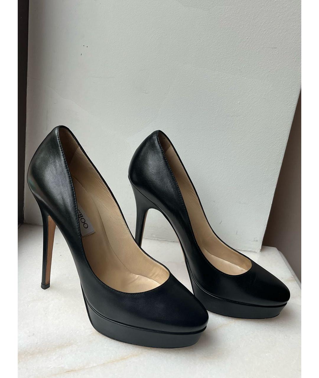 JIMMY CHOO Черные кожаные туфли, фото 3
