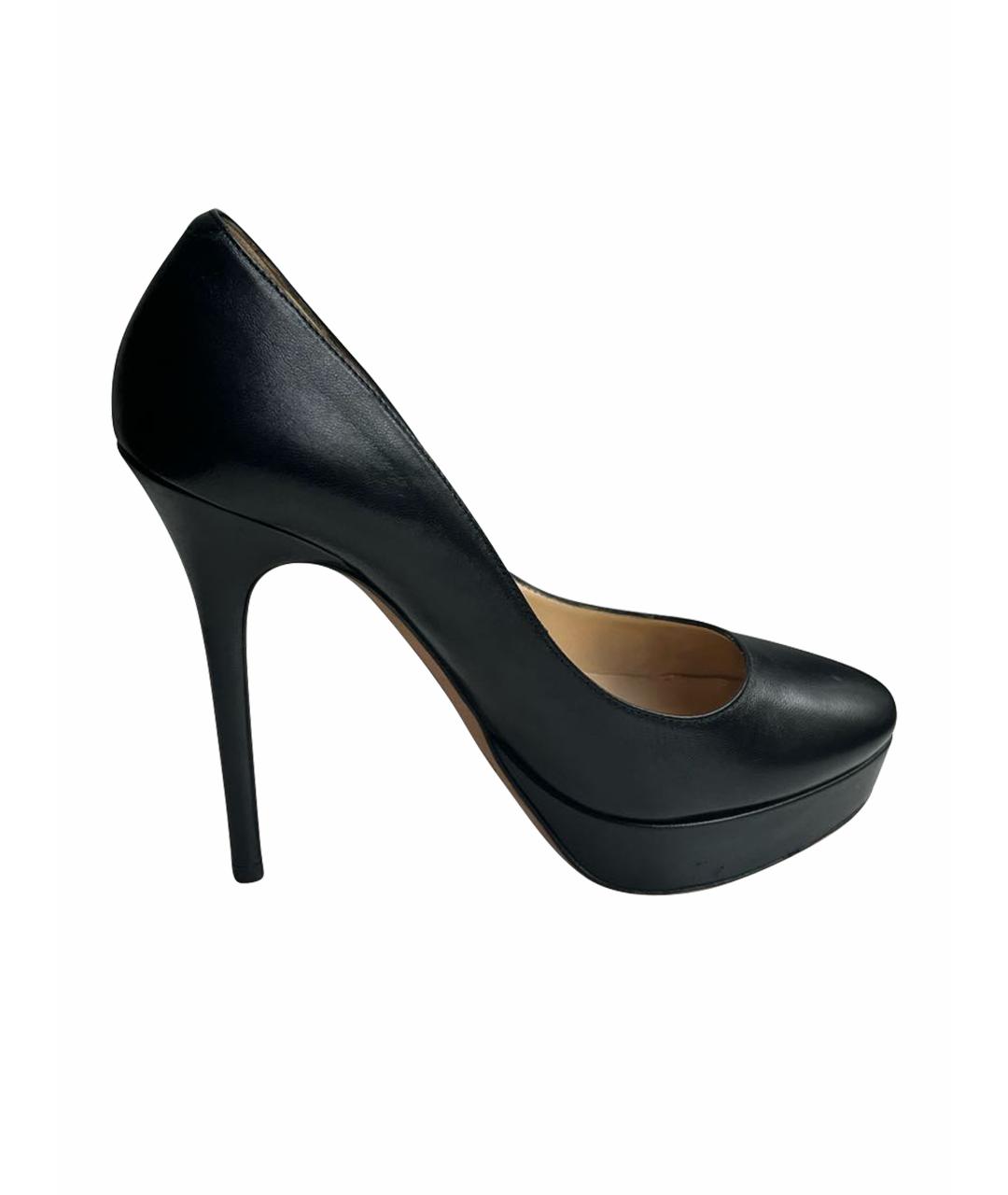 JIMMY CHOO Черные кожаные туфли, фото 1